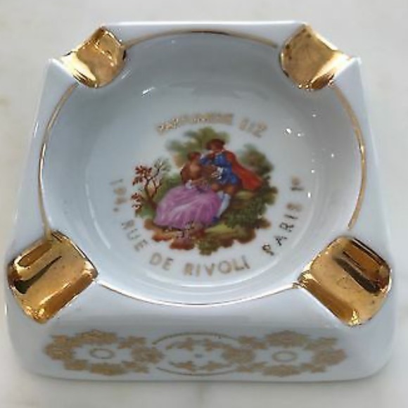 PARFUMERIE LIZ PORCELAINE DE LIMOGES ASHTRAY - Picture 2 of 15